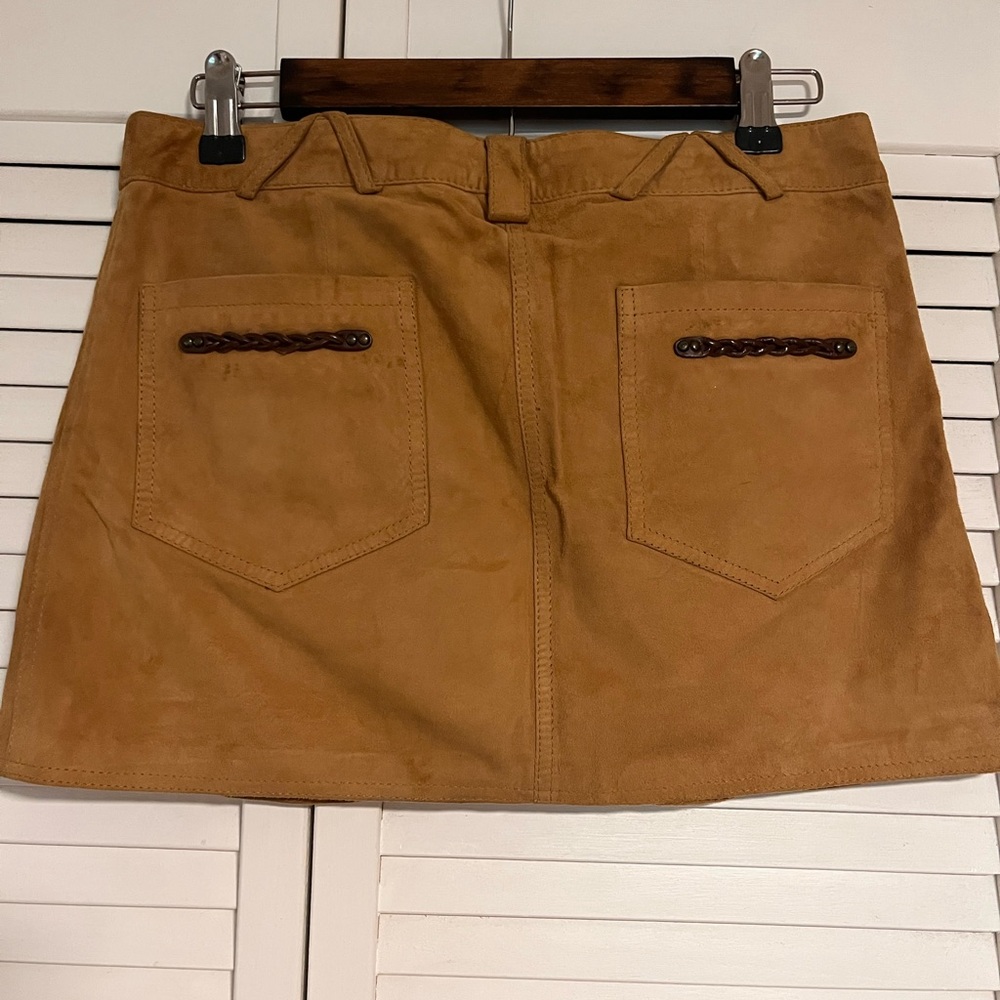 Dolce & Gabbana Tan Suede Mini Skirt - Fits small and extra small